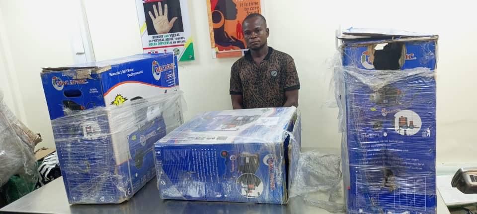Engineer in NDLEA web over illict drug consignments concealed in pressure machines(Photos)