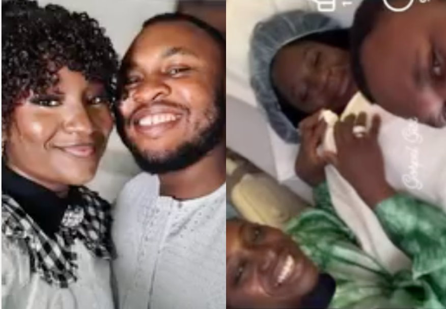 Pastor Paul Eneche’s daughter, Deborah welcomes first child with husband (video)