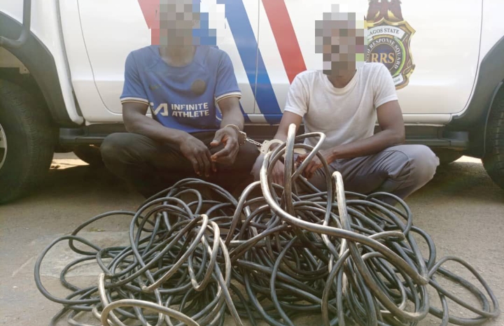 Two telco armoured cable thieves arrested in Lagos
