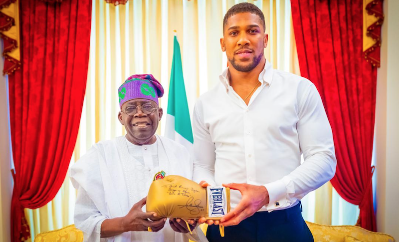 Anthony Joshua reveals target to beat in 2025 after meeting Tinubu