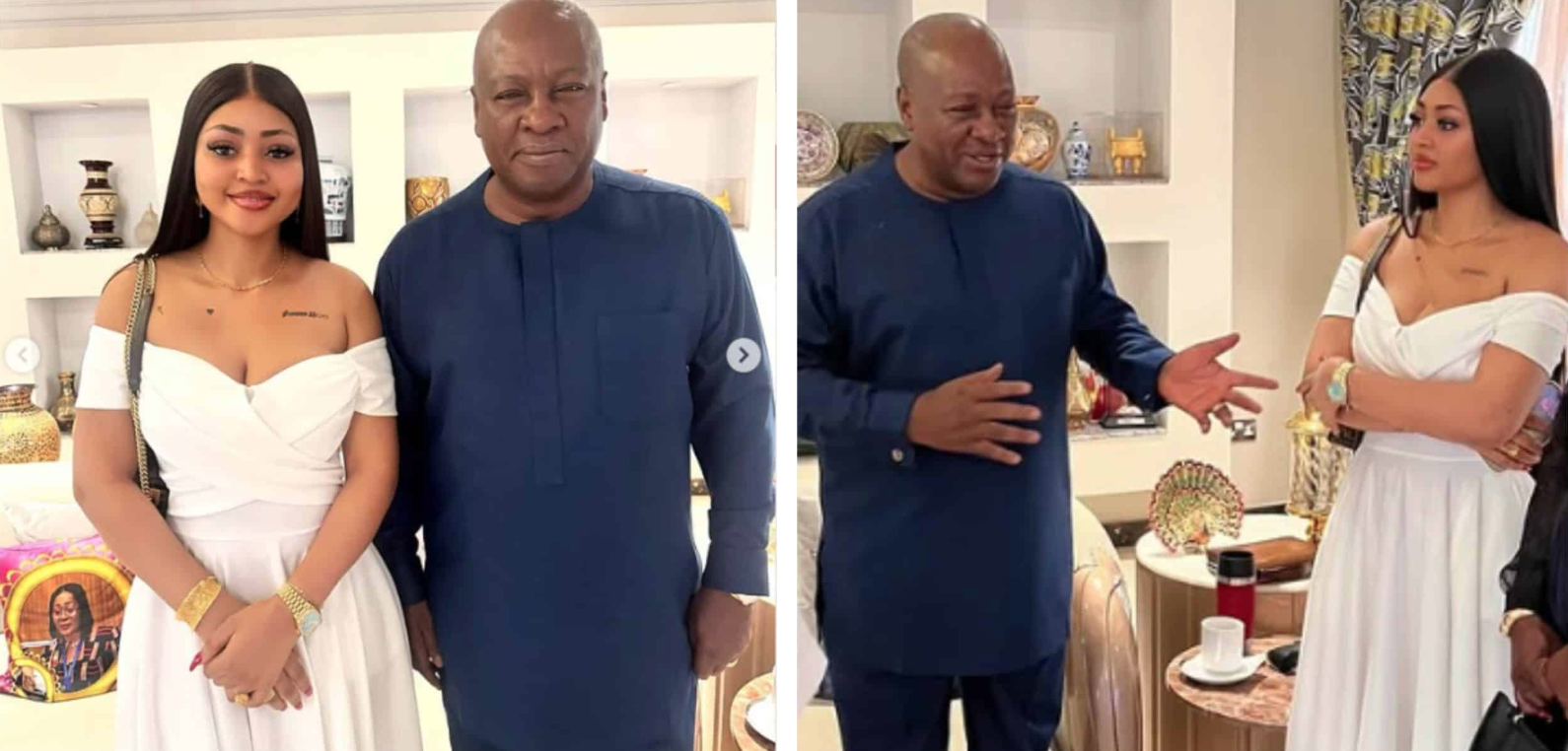 Regina Daniels under fire over outfit to Ghana’s Mahama inauguration