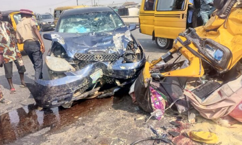 Vehicle collision with tricycle claims 2 lives in Lagos