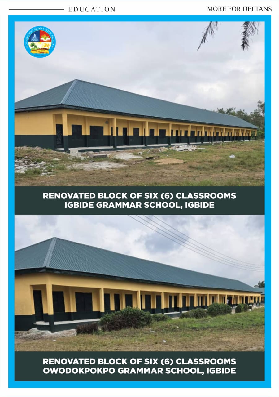 Obiodeh hails Oborevwori as Delta State Government renovates Igbide schools