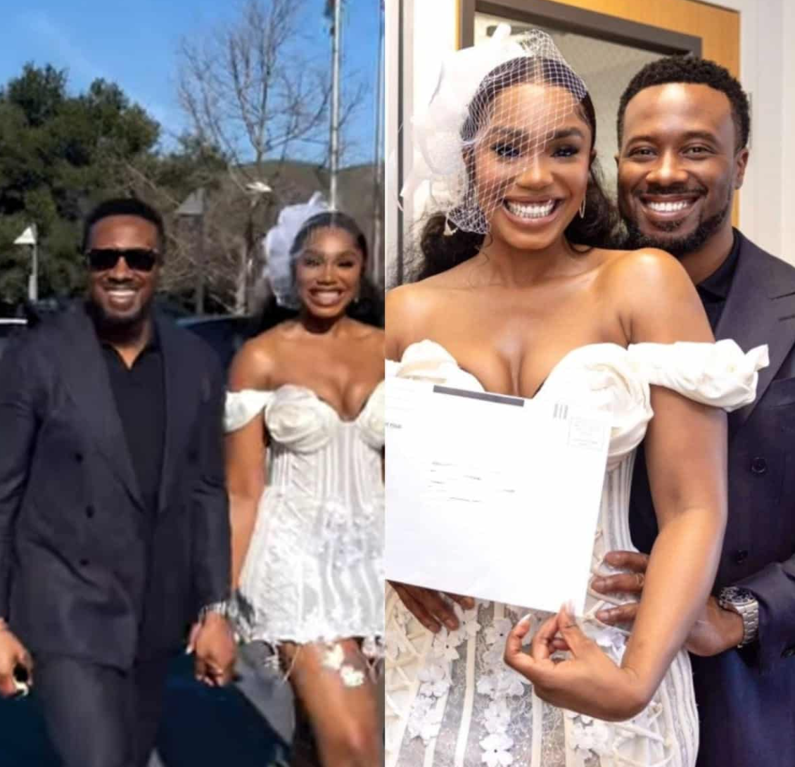 Thank you for changing my life – Sharon Ooja says as she celebrates one-year anniversary with husband
