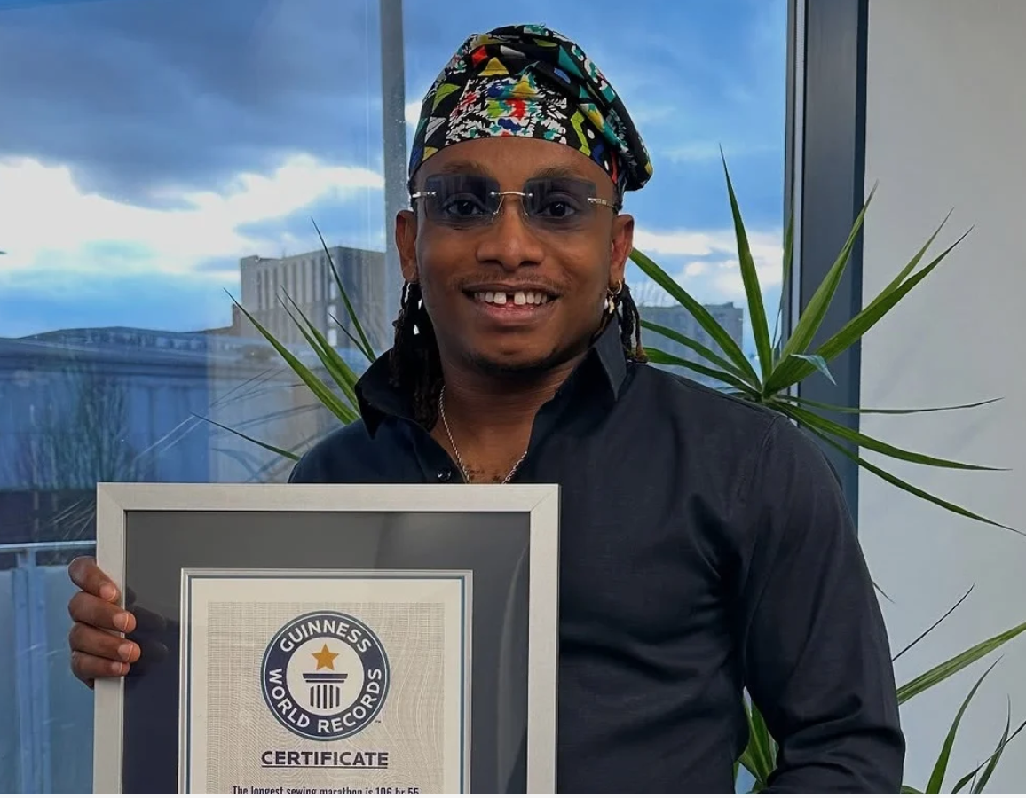 Nigerian smashes world record after 106-hour hand sewing marathon