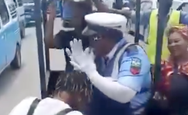 TRENDING VIDEO: Warri market women celebrate popular policewoman on her birthday at her duty post
