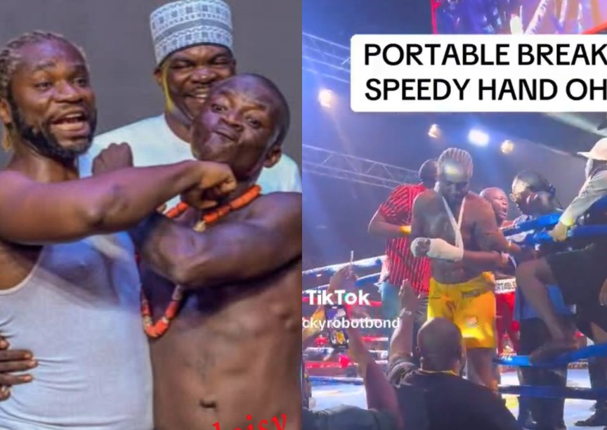 Portable knocks out Speed Darlington, breaks his hand during boxing match (video)