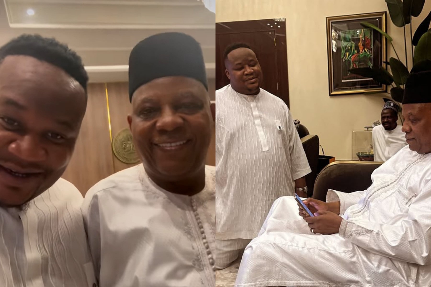 This is my papa –  Knocks as Cubana Chief Priest kneels before VP Shettima