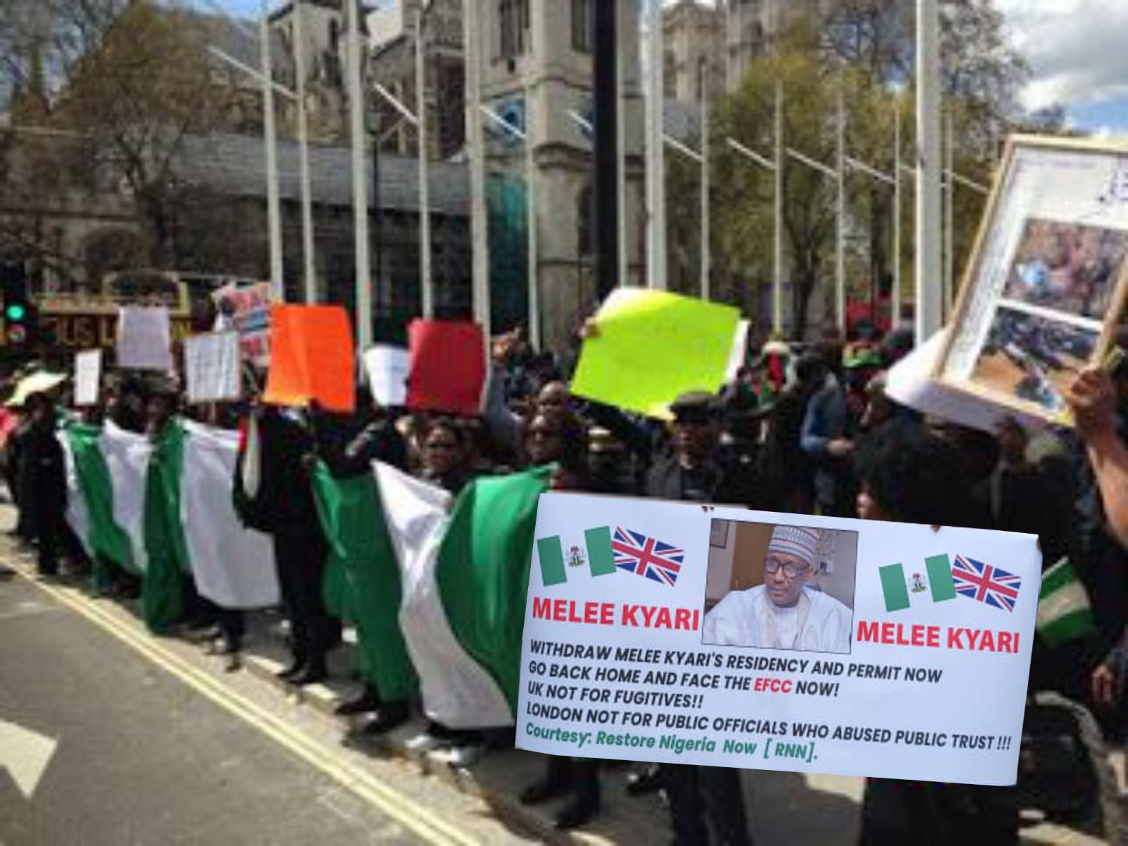 Just in:‘Kyari must go home’ protest hits London(Photos)