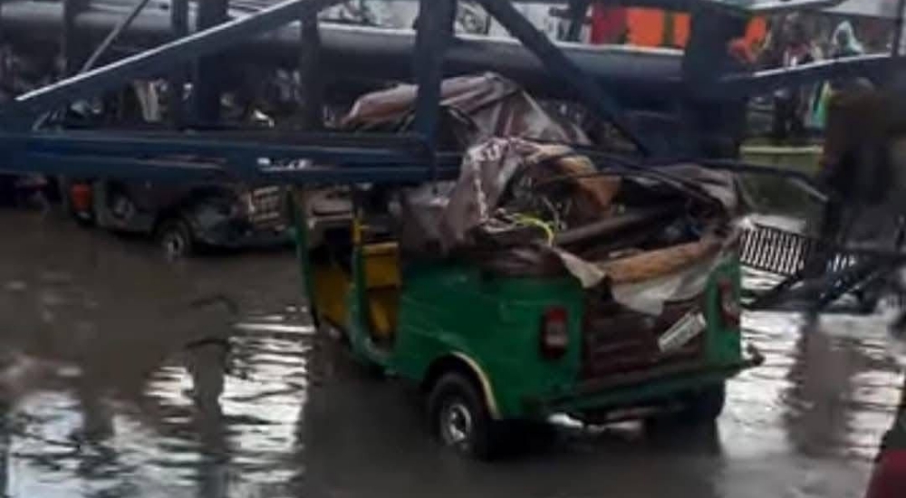 Many injured as massive billboard collapses in Abia