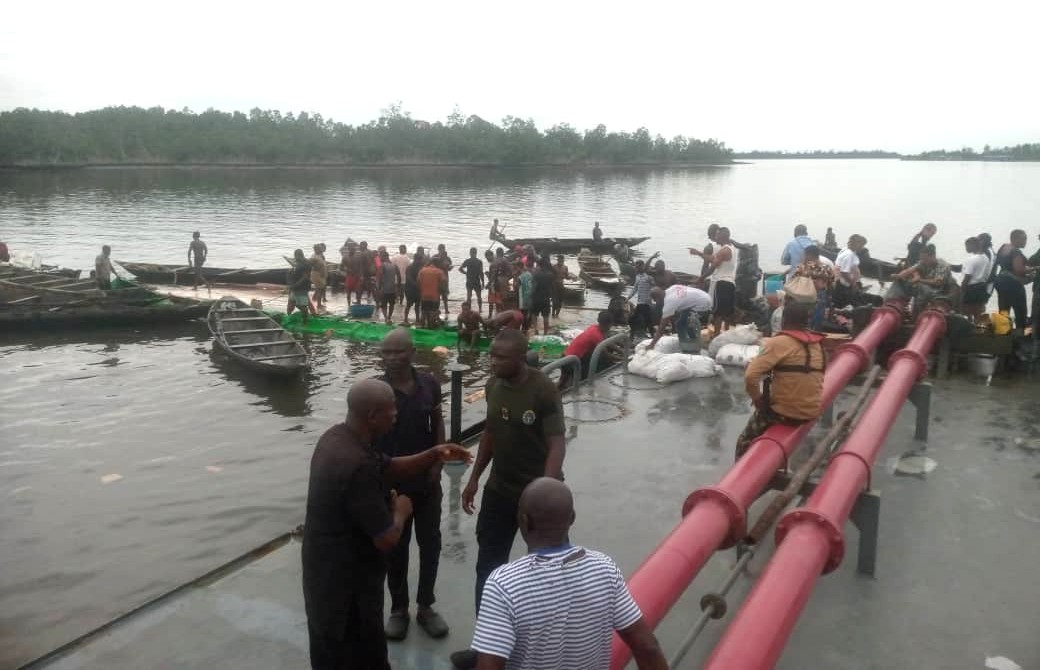 Navy rescues 99 passengers from drowning