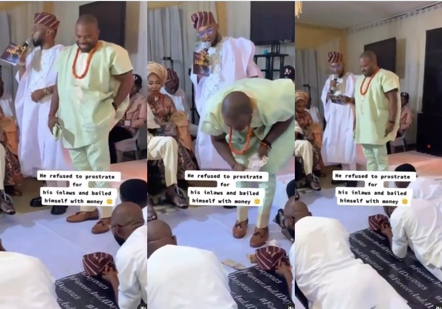 This is so wrong – Fans blast actor Gabriel Afolayan for using money to ‘prostrate for his inlaws’