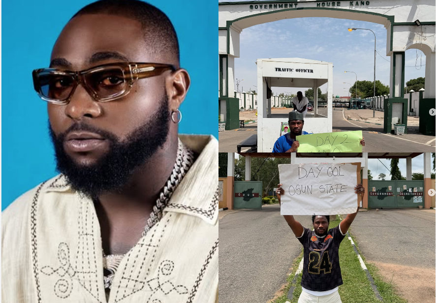 Davido reacts as Nasboi begins 36-day nationwide kneel plea for singer’ feature