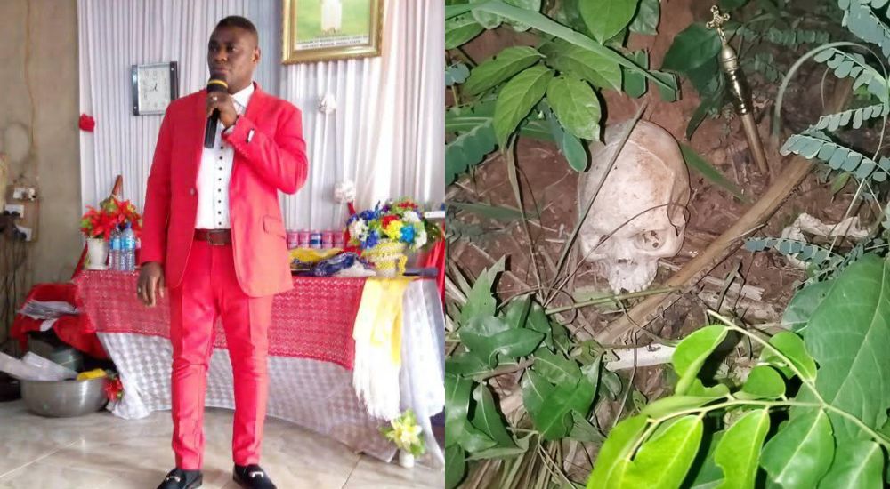 Police uncover human skull, ritual staff at demolished worship centre in Enugu