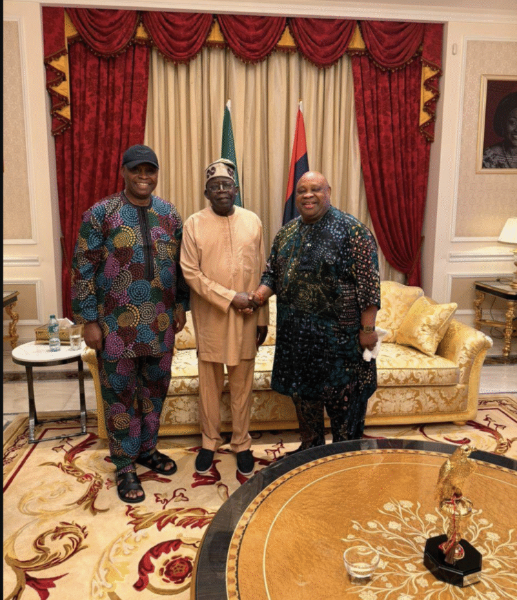 Just in: PDP Gov Adeleke, Davido, father visit Tinubu