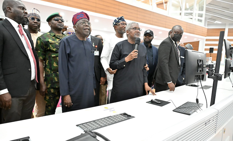 President Tinubu marvels at Dangote Refinery