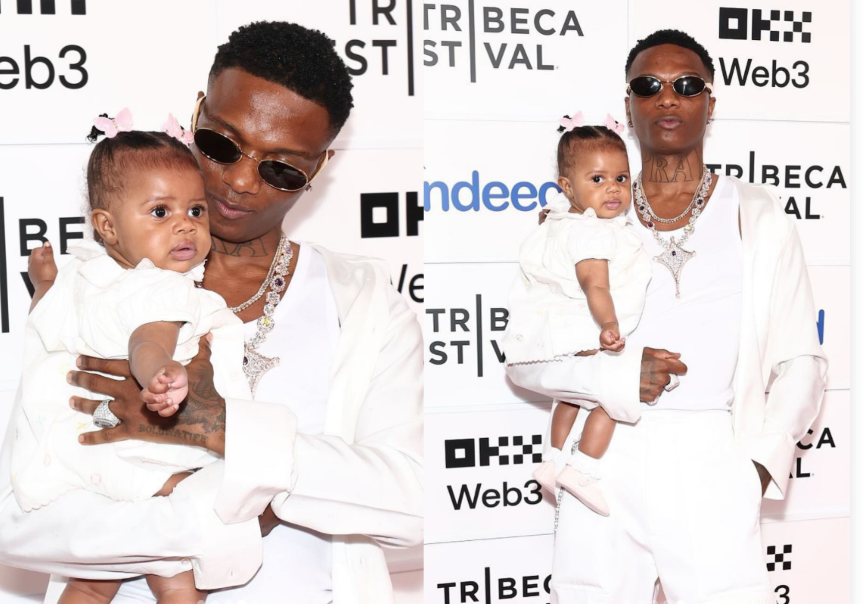 Wizkid unveils daughter’s face at Tribeca film festival