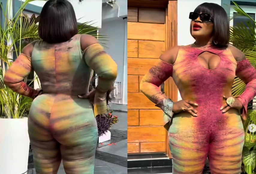 Fans react as Uche Ogbodo flaunts body after going under the knife