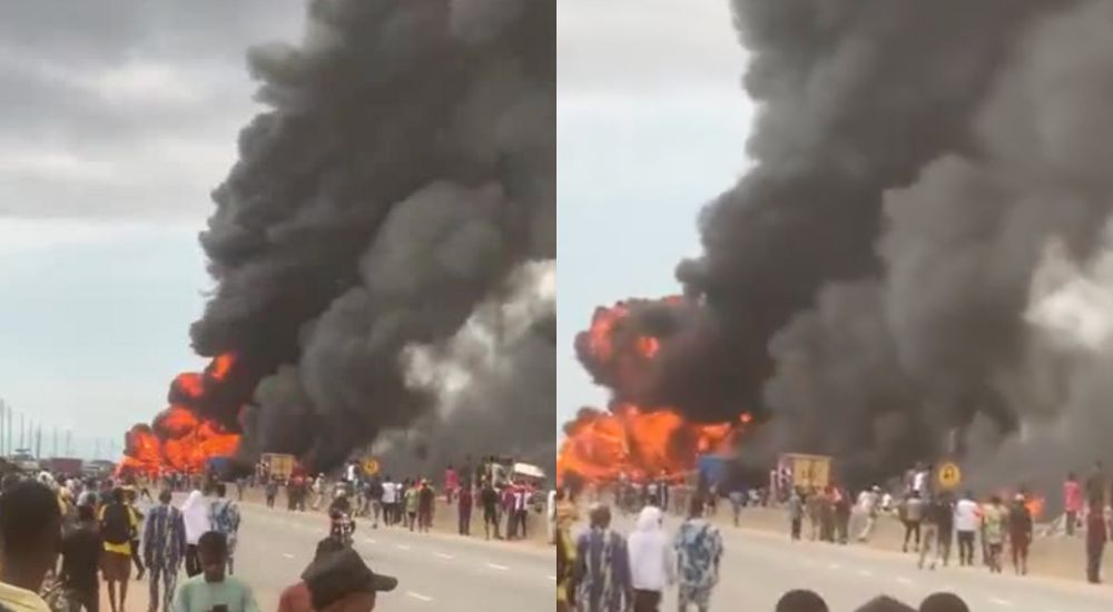 Fuel tanker explodes on Lagos-Ibadan expressway