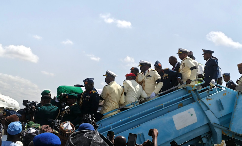 BREAKING: Shettima arrives in Nigeria with Buhari’s body