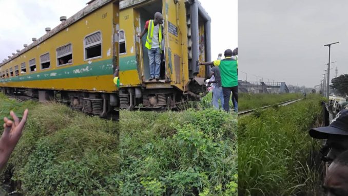 BREAKING! Chaos as train compartment pulls out in motion at Ladipo Section of Lagos-Abeokuta expressway